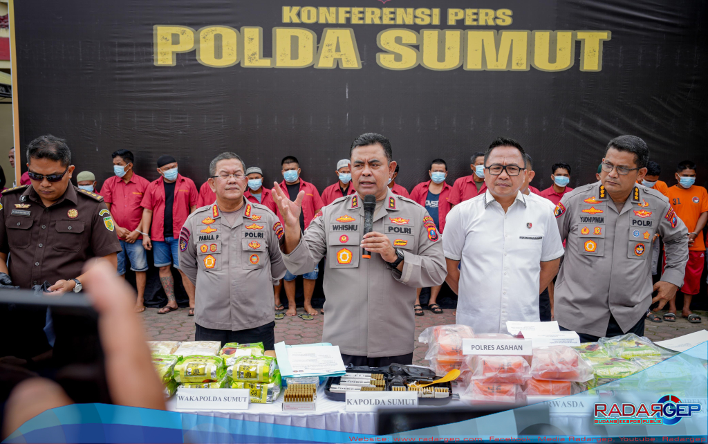 Polda Sumut Bongkar Ratusan Kasus, Sita Ratusan Kg Narkoba Dalam 2 Bulan